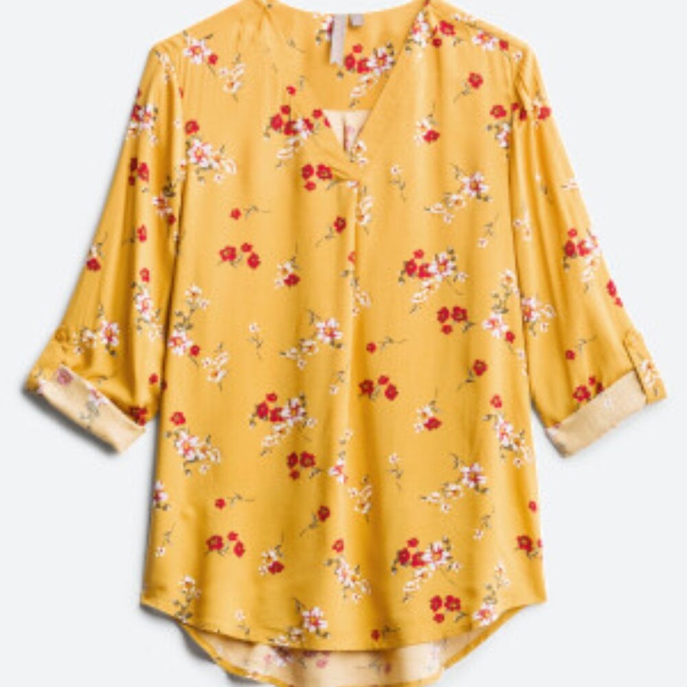 Lemmy V-Neck Top Mustard size XL